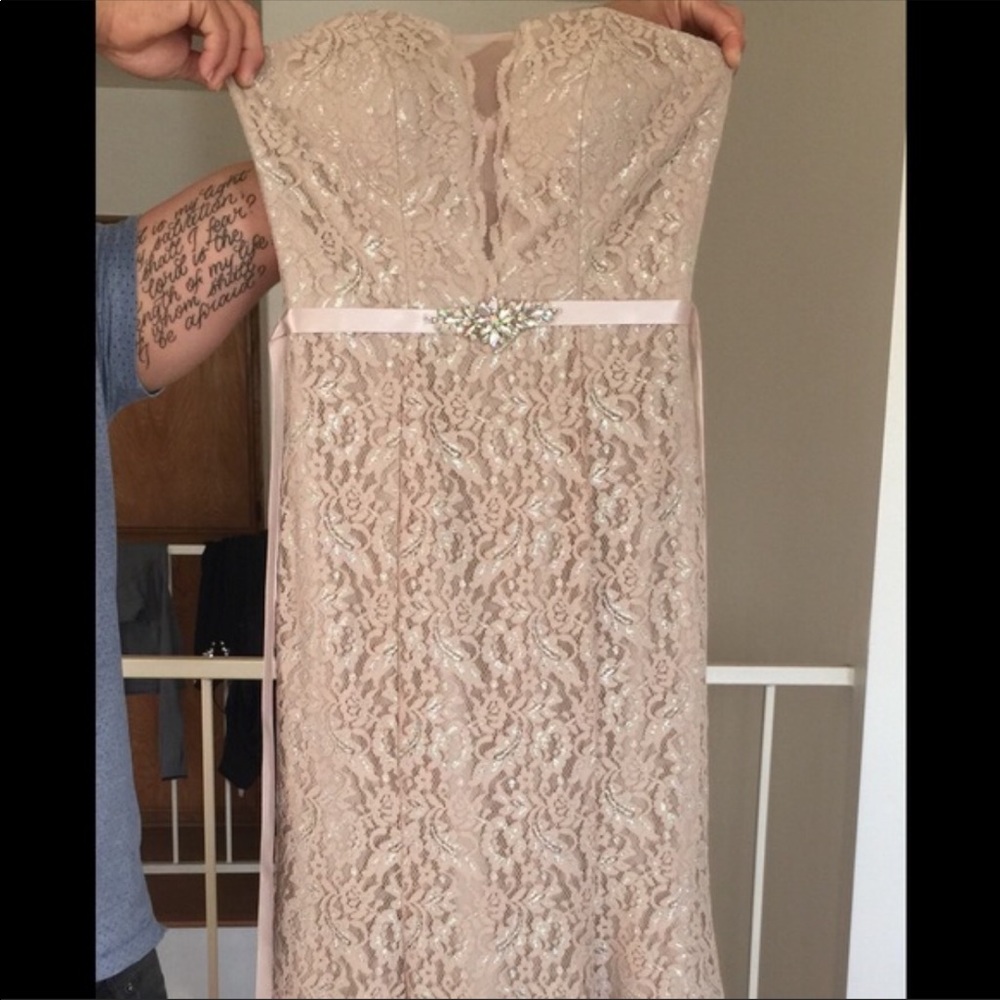 Beautiful nude mermaid strapless dress👗